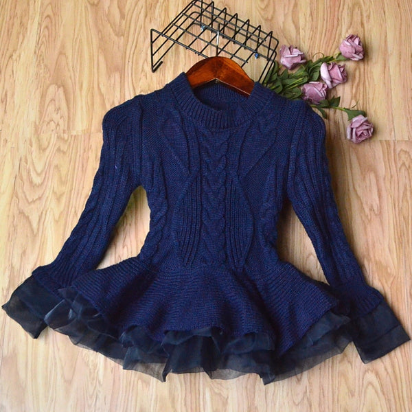 The Selena Blue Beauty Sweater Dress